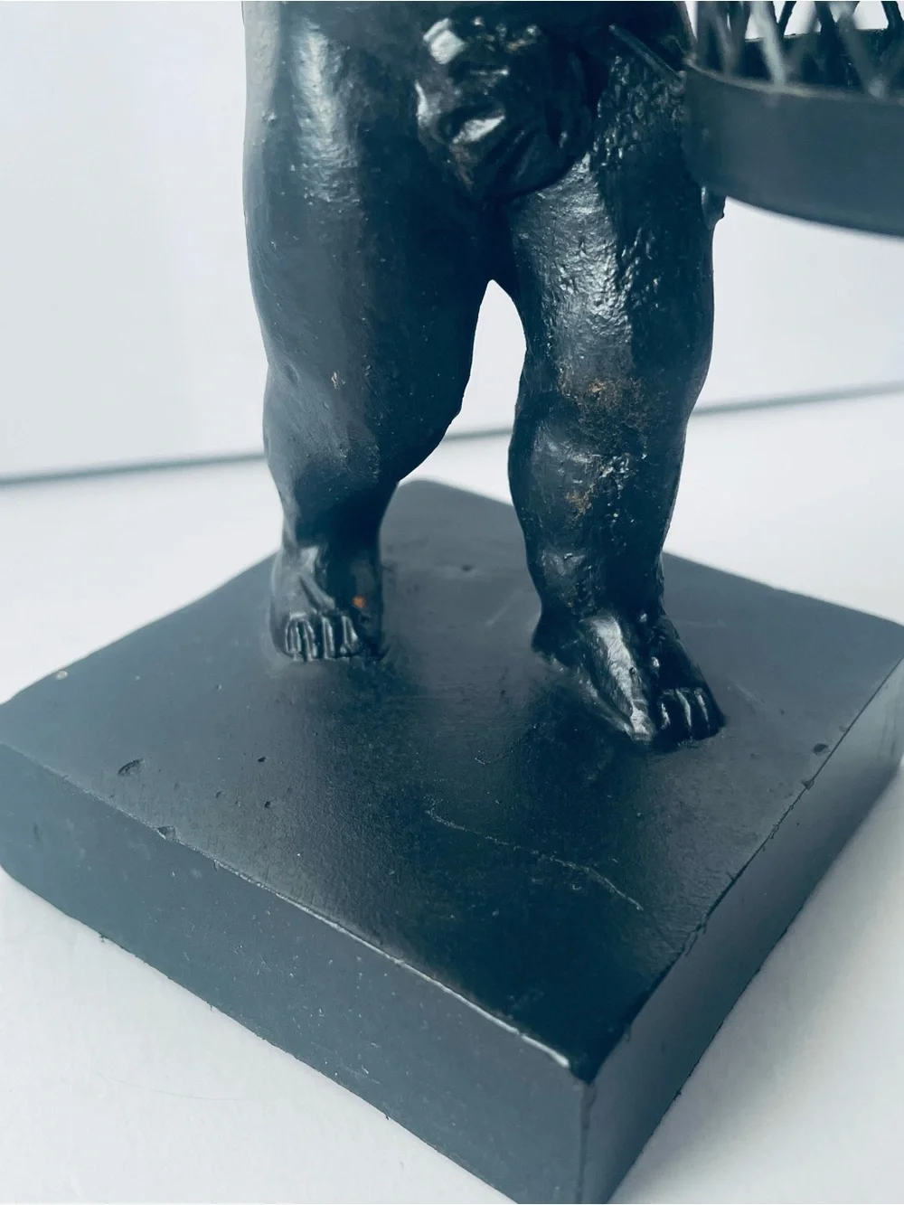Black Iron Cherub Desk votive candle Holder Decorative Accent
